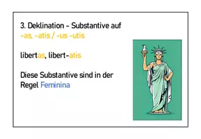 Vorschau - Bildkarten - Substantive auf as, atis - us, utis - Bildkarte - konsonantische Deklination Untergruppe - 3. Deklination - Deckblatt