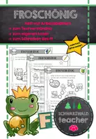 Vorschau - Arbeitsblätter - FROSCHKÖNIG - differenzierte Arbeitsblätter mit Buchstabeneinführung Ff (Klasse 1 und 2) - Deckblatt