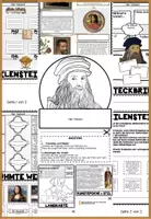 Vorschau - Unterrichtsreihen - Leonardo da Vinci - Berühmte Künstler Flipbook - Basteln & Lernen mit Kunst Bastelvorlage - Seite 1