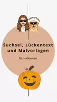 Vorschau - Arbeitsblätter - Suchsel, Lückentext und Malvorlagen "Halloween" - Deckblatt