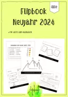 Vorschau - Arbeitsblätter - Flipbook Neujahr 2024 (Printdatei) - Vertretungsstunde - Deckblatt
