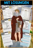 Vorschau - Arbeitsblätter - Vitruvianischer Mensch von Leonardo da Vinci Infomaterial & Arbeitsblätter - Kunst & Geschichte - Renaissance - SOFORT EINSETZBAR - Seite 1