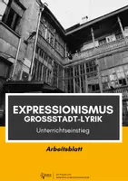 Vorschau - Arbeitsblätter - Expressionismus - Einstieg Großstadt-Lyrik - Deckblatt
