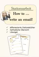 Vorschau - Arbeitsblätter - "How to.. write an email" - Stationsarbeit - Deckblatt