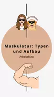 Vorschau - Arbeitsblätter - Arbeitsblatt Merkblatt Muskulatur des Menschen - Deckblatt