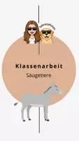 Vorschau - Merkblätter - Klassenarbeit Säugetiere inklusive Lernhilfe - Deckblatt