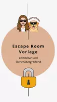 Vorschau - Spiele - Escape Room Vorlage editierbar - Deckblatt