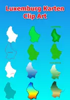 Vorschau - Bildkarten - Karten von Luxemburg ClipArt Farbe und schwarz-weiß Karte Kommerzielle Nutzung - Deckblatt
