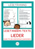 Vorschau - Arbeitsblätter - Lesetandem Lieder - Deckblatt