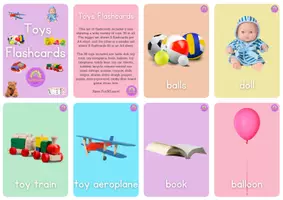 Aperçu - Jeux - Flashcards de jouets pour l'apprentissage de l'anglais - Toys Flashcards for English Learning - Page 1