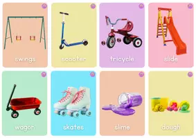 Aperçu - Jeux - Flashcards de jouets pour l'apprentissage de l'anglais - Toys Flashcards for English Learning - Page 3