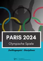 Vorschau - Spiele - Olympische Spiele 2024 ⎮ Zwillingsspiel Disziplinen - Deckblatt