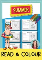 Vista previa - Hojas de trabajo - Summer: read and colour; 7 imágenes; 2 versiones diferenciadas (Inglés) - Portada