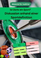 Vorschau - Arbeitsblätter - Material für Inaktive - Ist Darts ein Sport Diskussion anhand einer Sportdefinition - Deckblatt