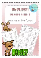 Vorschau - Arbeitsblätter - Vocabulary "Animals in the forest" - Deckblatt