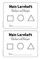Vorschau - Arbeitsblätter - Flächen und Körper Mathe Klasse 1/2 Lernheft Lernspiel - Seite 1