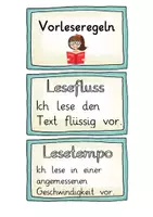 Vorschau - Merkblätter - Vorleseregeln: Tafelmaterial & Plakat - Deutsch - Kl. 2/3 (Zuhören & Vortragen) - Seite 1