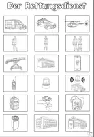 Vorschau - Arbeitsblätter - Symbole zum Einkleben ins Vokabelheft "Der Rettungsdienst" Achtung, Notfall! - DaZ / DaF / Deutsch - Seite 2