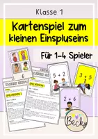 Vorschau - Aufgabenkarten - Kartenspiel zum kleinen Einspluseins - Deckblatt
