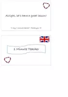 Vorschau - Interaktives Material - Englisch_One-Minute-Teacher - Deckblatt