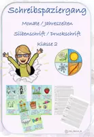 Vorschau - Arbeitsblätter - Wachsendes Materialpaket Schreibspaziergang Klasse 1/2 in Druckschrift / Silbenschrift - Seite 1