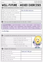 Vorschau - Arbeitsblätter - Will-Future – Englisch Grammatik & gemischte Übungen | Arbeitsblatt mit Lösungen - Seite 1