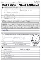 Vorschau - Arbeitsblätter - WILL - FUTURE - Mixed Exercises (Worksheet) - Seite 3