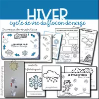 Aperçu - Feuilles d'exercices - Le cycle de vie du flocon de neige - Page de couverture