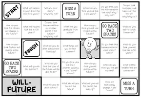 Vorschau - Arbeitsblätter - Will-Future üben – Speaking & Conversation | Brettspiel / Board Game Englisch 6.–7. Klasse - Seite 2