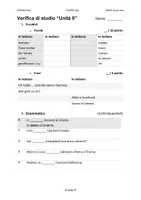 Vorschau - Arbeitsblätter - Verifica di Studio - Di nuovo INSIEME A1-A2 - Unità 0 - Seite 1