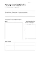 Vorschau - Arbeitsblätter - Planungsbogen Fensterdekoration Klasse 3/4 - Deckblatt