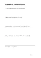 Vorschau - Arbeitsblätter - Planungsbogen Fensterdekoration Klasse 3/4 - Seite 1