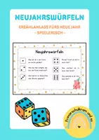 Vorschau - Spiele - Neujahrswürfeln - Spielerischer Erzählanlass fürs neue Jahr - Deckblatt