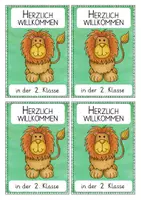 Vorschau - Anderer Materialtyp - Löwe - Willkommen in der 2. Klasse - Begrüßungskärtchen nach den Sommerferien - Seite 3