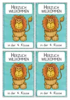 Vorschau - Anderer Materialtyp - Löwe - Willkommen in der 4. Klasse - Begrüßungskärtchen nach den Sommerferien - Seite 2