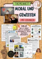 Vorschau - Unterrichtsreihen - Themenheft Moral und Gewissen Philosophie Ethik mit Lösungen (Klasse 8 / 9 / 10) - Deckblatt