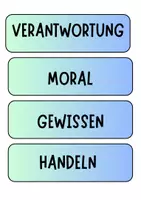 Vorschau - Poster - Moral und Gewissen Tafelkarten für Diskussionen (Klasse 8-10) - Deckblatt