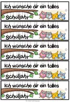 Vorschau - Mal- und Bastelvorlagen - Lesezeichen für den Schulbeginn (kleines Geschenk für Schüler oder Lehrerkollegen) - Seite 1