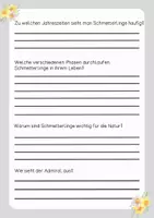 Vorschau - Arbeitsblätter - Lesetext (Lesetandem) "Schmetterlinge" - mit Fragen zum Text - Seite 2