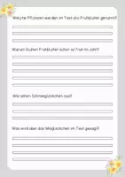 Vorschau - Arbeitsblätter - Lesetext (Lesetandem) "Frühblüher" - mit Fragen zum Text - Seite 3