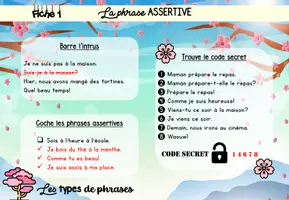 Aperçu - Fiches - Les types de phrases atelier - Page de couverture