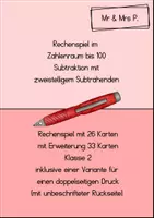 Vorschau - Spiele - Rechenspiel-ZR100-zweistelliger Subtrahend-Subtraktion-MrAndMrsP - Deckblatt