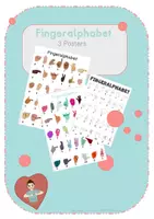 Vorschau - Fördermaterial/Inklusion - Fingeralphabet - drei Posters - Deckblatt