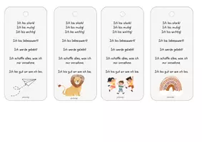 Vorschau - Anderer Materialtyp - Lesezeichen positive Affirmationen - Deckblatt