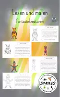 Vorschau - Arbeitsblätter - Deutschunterricht: Fantasiekreaturen lesen und malen - Deckblatt
