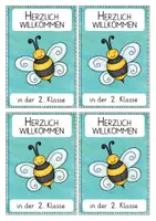 Vorschau - Anderer Materialtyp - Biene - Willkommen in der 2. Klasse - Begrüßungskärtchen nach den Sommerferien - Seite 2