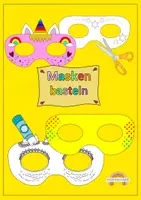 Vorschau - Stationenlernen - Faschings-/ Karnevalsmasken zum Selbstgestalten und ausmalen - Deckblatt