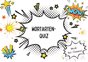 Vorschau - Spiele - Wortarten-Quiz (Quizkarten) mit QR-Code-Aufgaben - Deckblatt