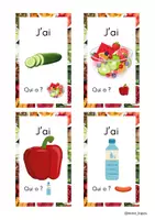 Vorschau - Stationenlernen - Jeu ludique de vocabulaire "J’ai Qui a" (Aliments) - Seite 3
