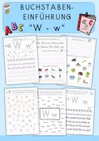Vorschau - Arbeitsblätter - Buchstabe W - Buchstabeneinführung - Deckblatt